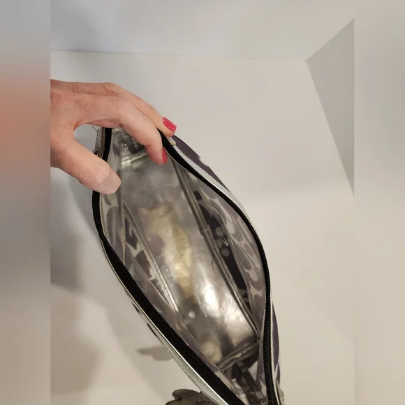 Vera Bradley Cosmetic Toiletry Zippered Bag Night & Day Pattern - Picture 5 of 5